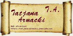 Tatjana Armacki vizit kartica